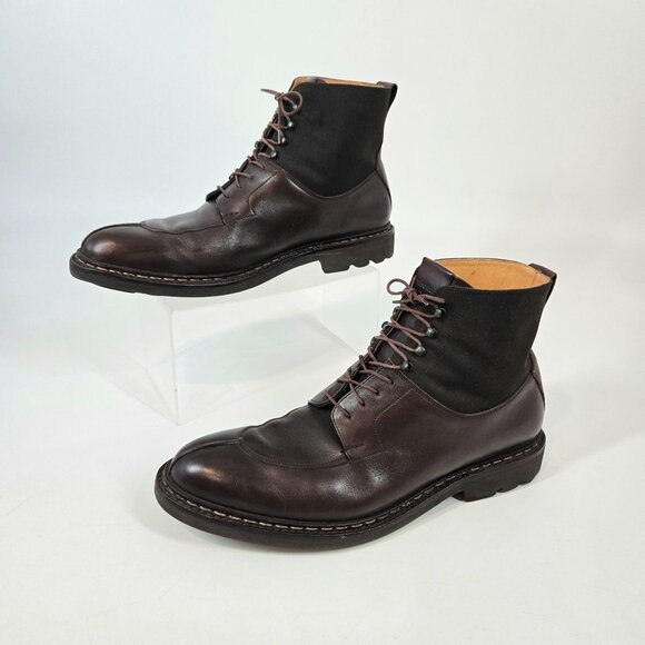Heschung Brown Ginkgo Ankle Boot Lace Up Derby Men's Size US 11.5 UK 10 - Picture 1 of 11